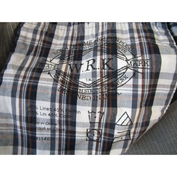 WRK Materials Co Mens Upscale Gray Stripe Linen Blend Shorts 40 EUC - Picture 4 of 15